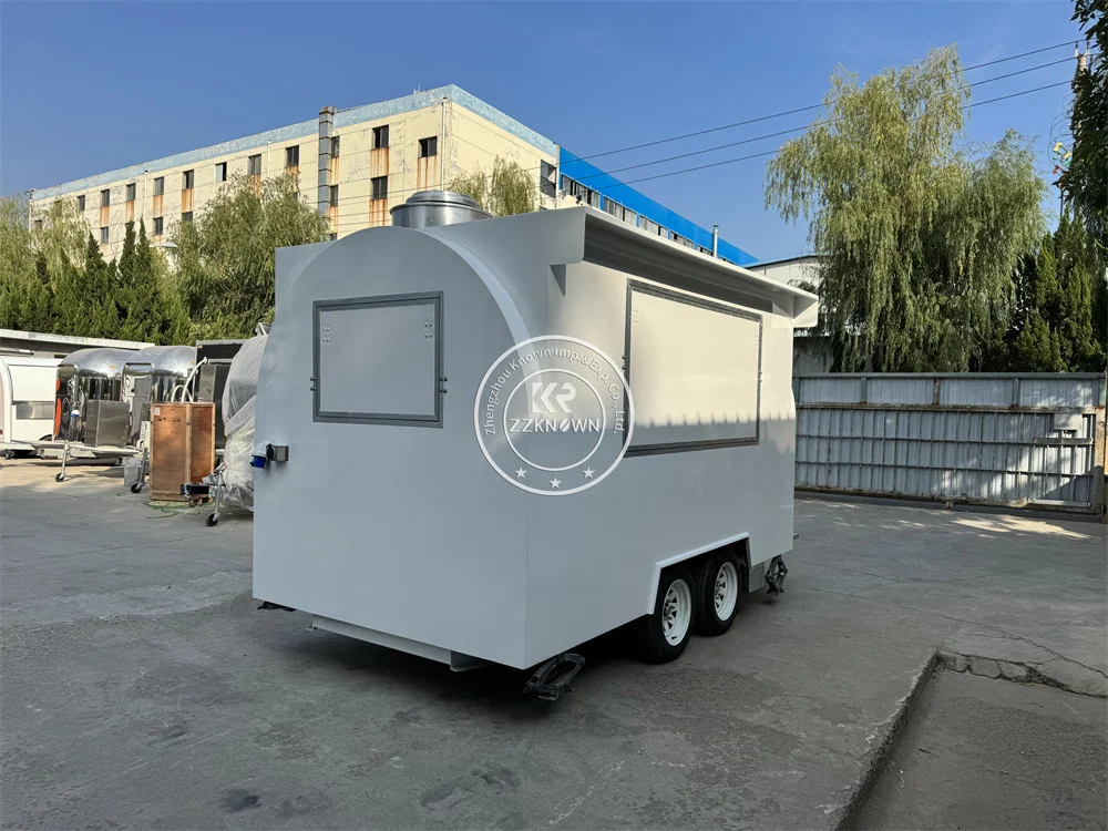 Custom Food Cart Mobile Kitchen Coffee Ice Cream Kiosk Concession Food Truck Trailer Hot Dog Truck Van With Kitchen Equipped