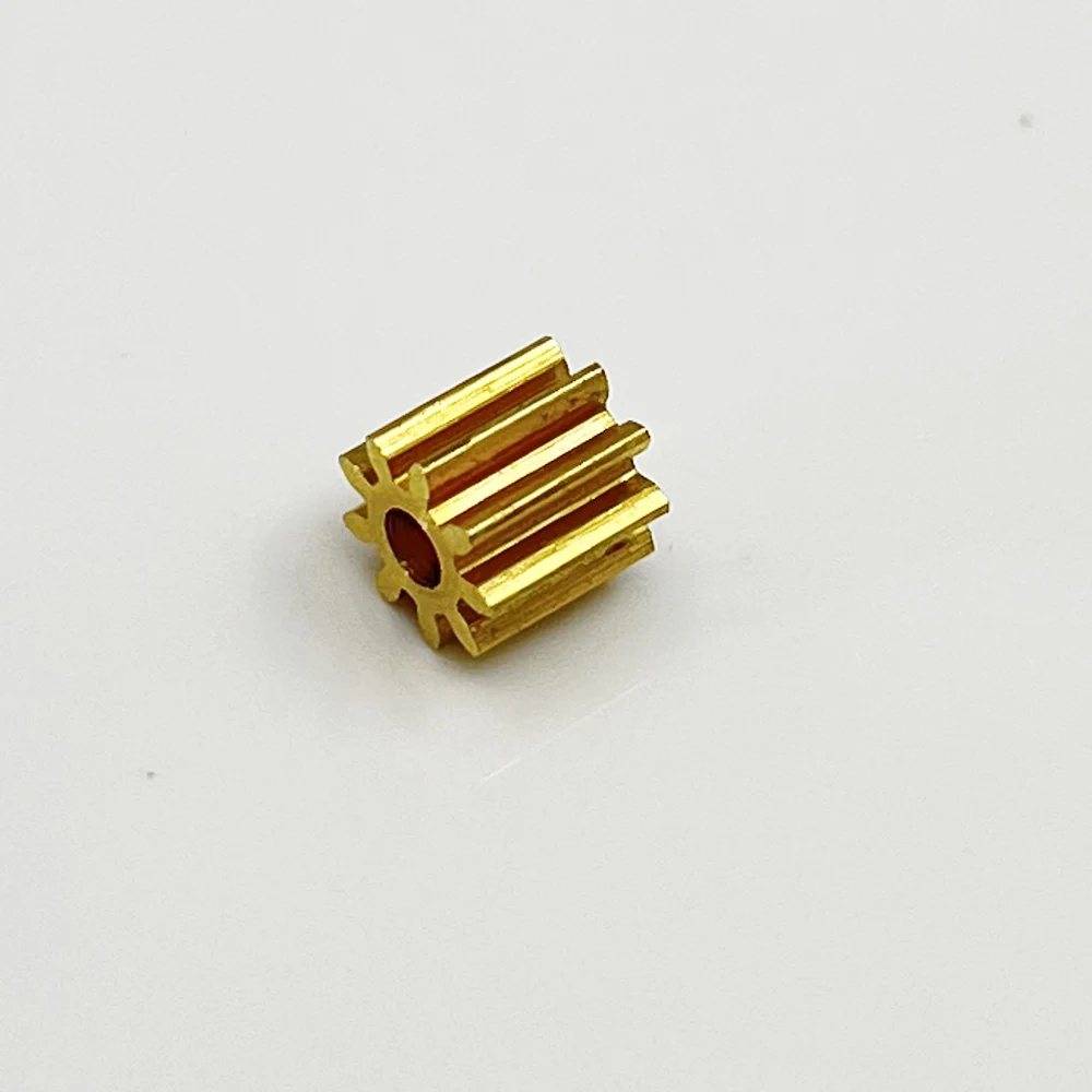 0,5 Modulus-engranaje de transmisión de piñón, engranaje de latón de cobre y Metal, Motor de ajuste, eje de 2mm, 2,3mm, 3,17mm, coche de juguete RC DIY, 8T, 9T, 10T, 12T, 14T