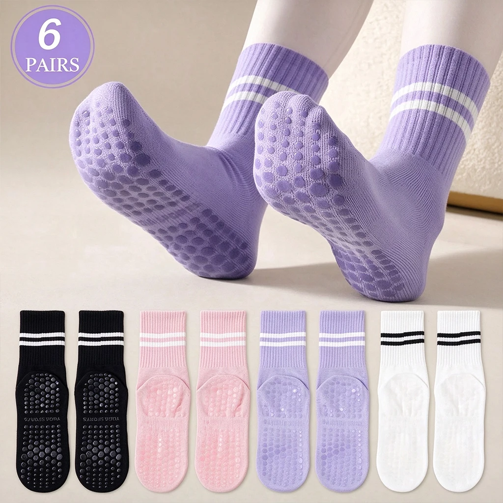 1/3/6 Pairs Non Slip Yoga Sock - đánh giá và giá Pilate Yoga Workout