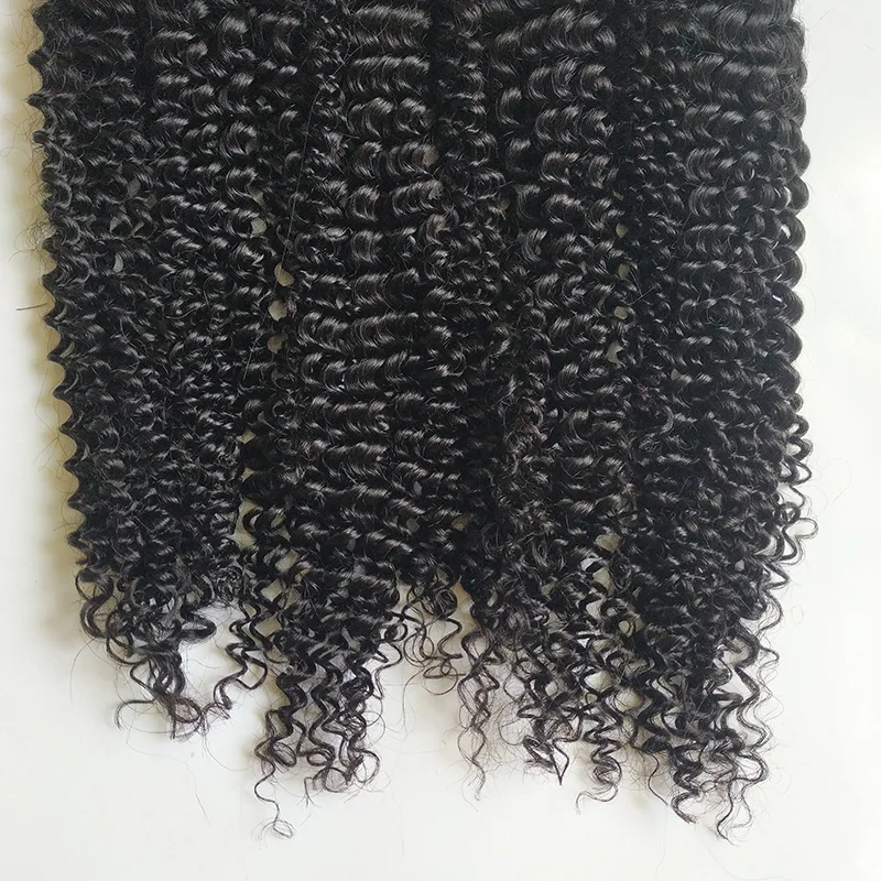 100%人毛バルク 編み込み用 1/2/3ピース束 キンキーカーリー インド産バージンヘア ボヘミアン編み込み用ヘア ウェフトなし バルクエクステンション