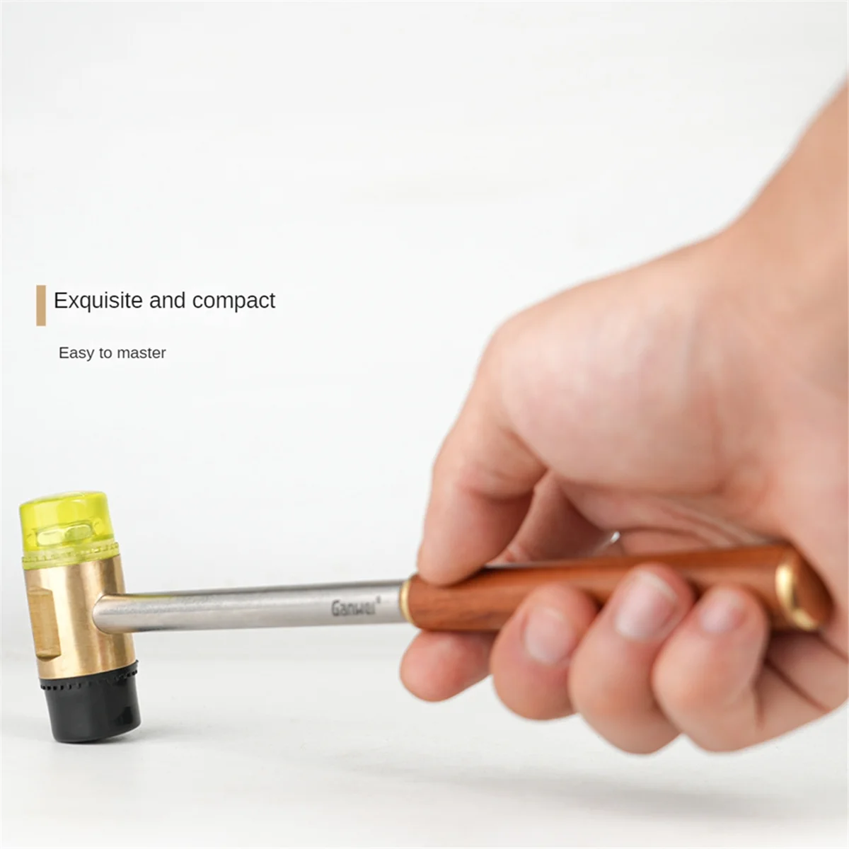 

L74A, деревянный резиновый молоток, двусторонний рабочий молоток для остекления, оконный молоток с круглой головкой и нескользящей ручкой, ручной инструмент «сделай сам»