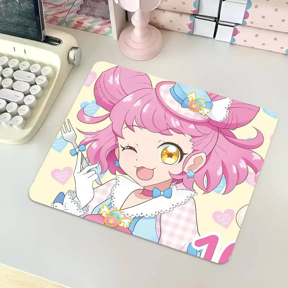 1pc Idol Anime Kiratto Pri Chan Small Mousepad Keyboard Pad Laptop Cushion Non-slip Deskpad