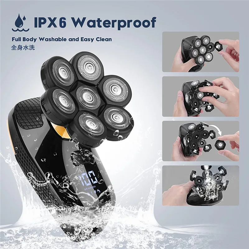 

Electric Shaver for Men - Powerful Bald Head And Beard Shaving Machine - Razor Gift for Husband Boyfriend