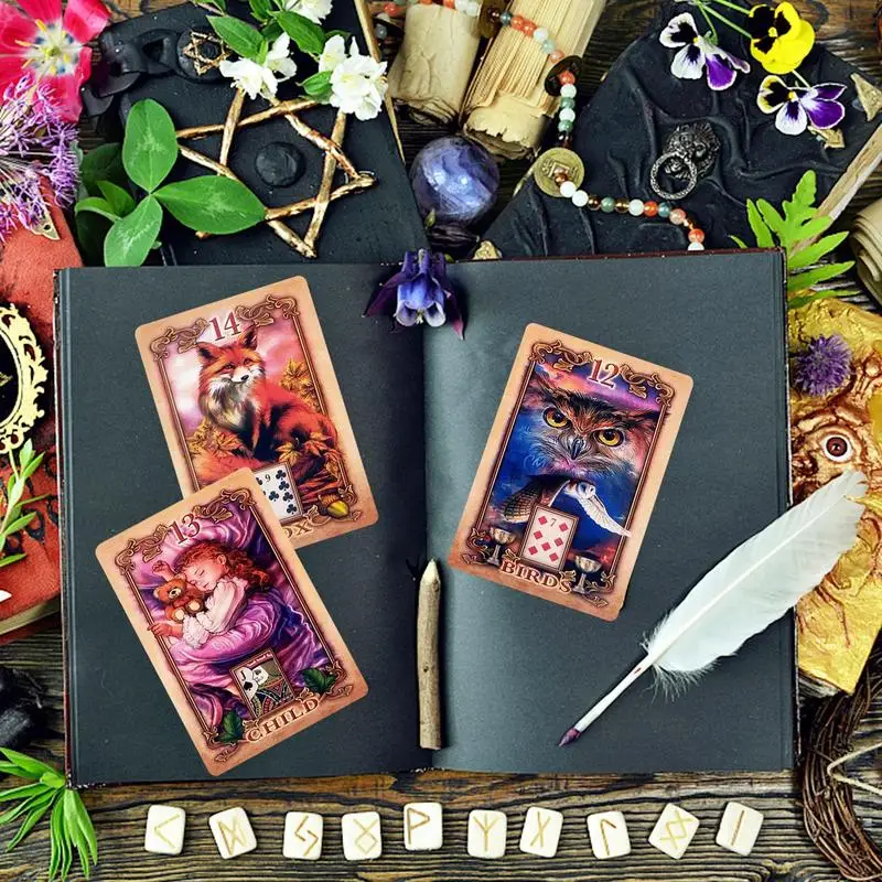 Tarot Cards Lustrous Lenormand Tarot Oracle Psychological Deck Prophecys Divination Cards For Board Game