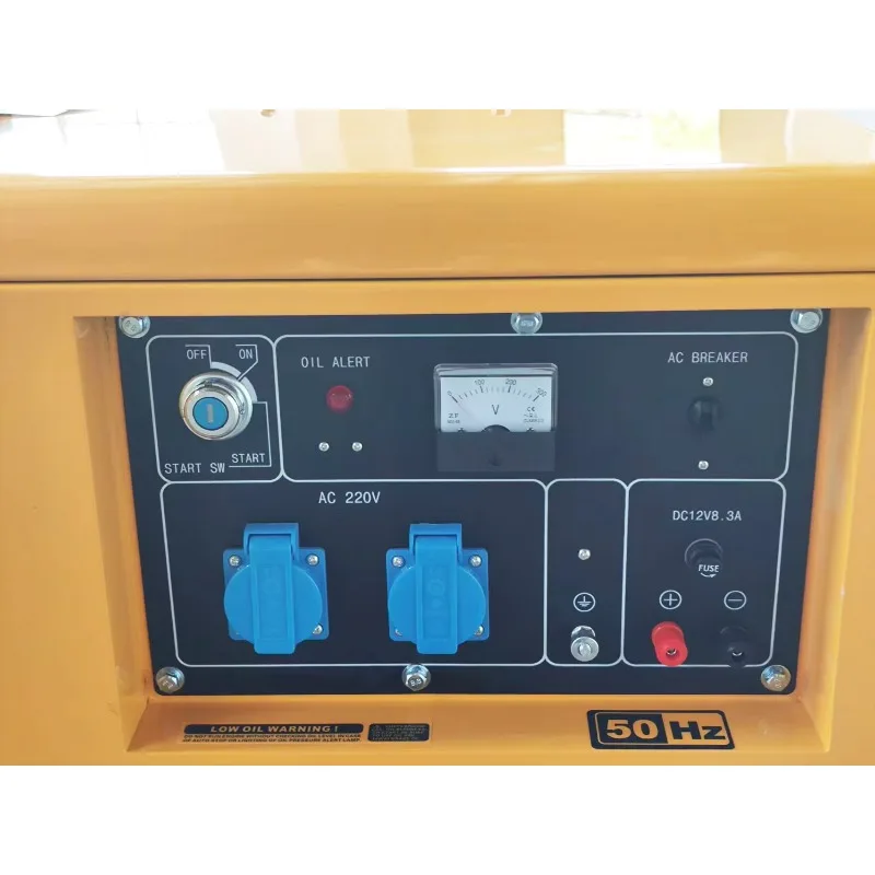 ダイセル発電機 50/60Hz周波数 AC単相出力 220V定格電圧 電気始動 5KVA