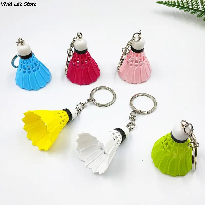 Creative Mini Badminton Keychain Cute Shuttlecock Key Chains Keyring Car Key Holder Bag Pendant Jewelry Club Gifts