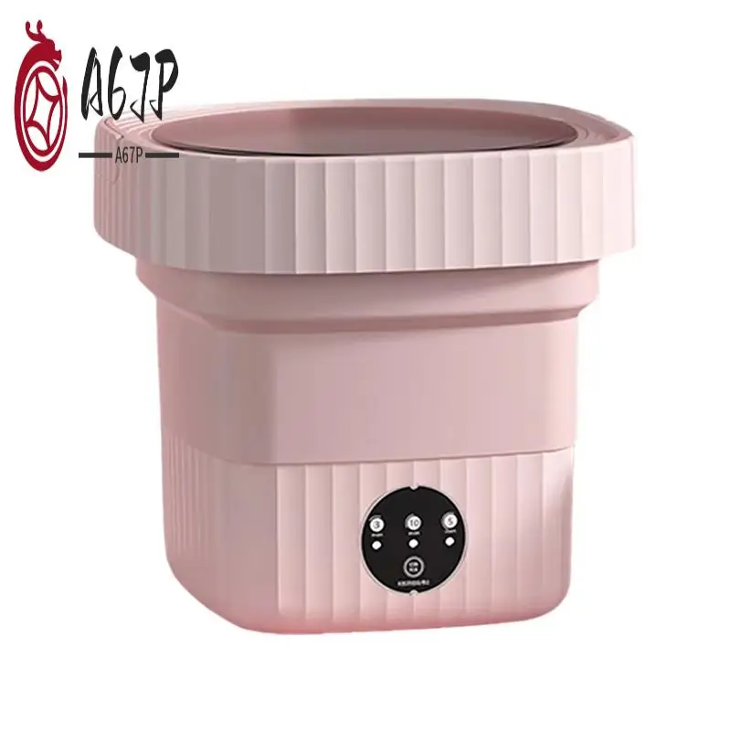 

A67P-Folding Washing Machine Portable Small Washing Machine Mini Underwear Cleaning Machine US Plug