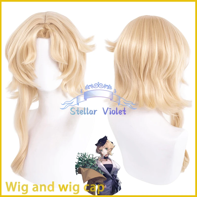 Game Time To Hunt 1999 Wig Mistletoe Cosplay Wigs Cosplay Costumes 50CM Short Gold Reverse 1999 Mistletoe Synthetic Wigs Party