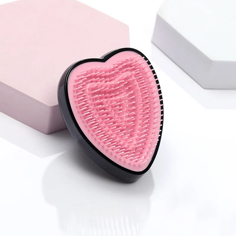 

Creative Heart-shaped Hair Comb Demelant Brush Scalp Massager Bead Washing Brush Anti-Static Styling Tool for Women Men