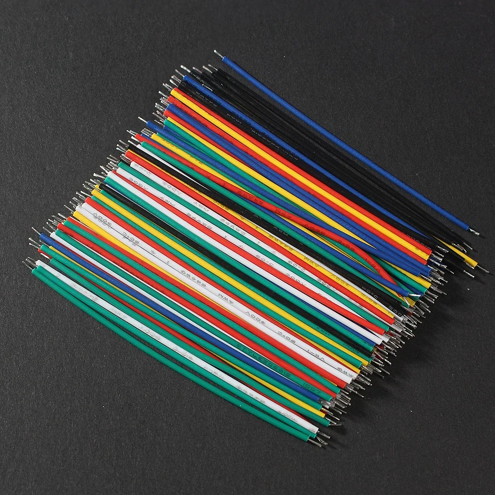 120PCS 24AWG Jumper Kit 6 Color Tinned PCB Breadboard Cable Wire Set DIY Electronic Kit Breadboard Wire