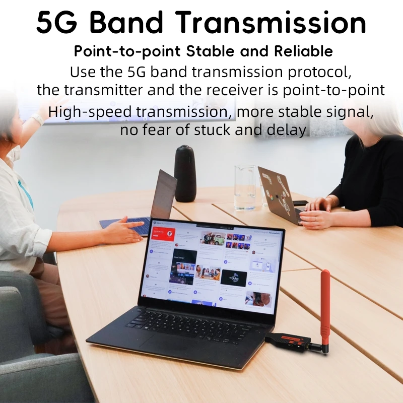 5G 1080P 150M HDMI Wireless Audio Video Transmitter Receiver Extender for 1 TX-4 RX PS4 Camera Laptop PC to TV Monitor Projector