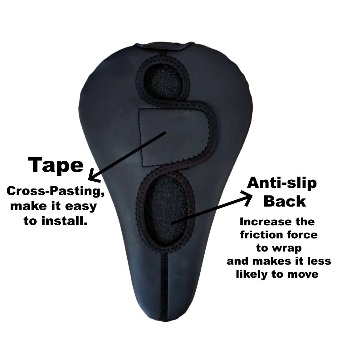 Bike Seat Cushion Gel Padded Saddle Cover for Men Women, Soft Comfort Bicycle Seat Cushion for Most Bikes - view 3
