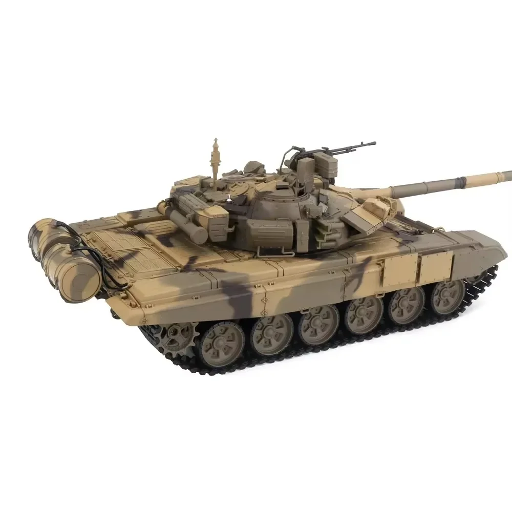 Henglong Rc T90 Op Afstand Bestuurbare Tank Hoofdgevechtspad Lanceerinrichting Rooksimulatie Model Offroad Tank Kids Outdoor Speelgoedgeschenken