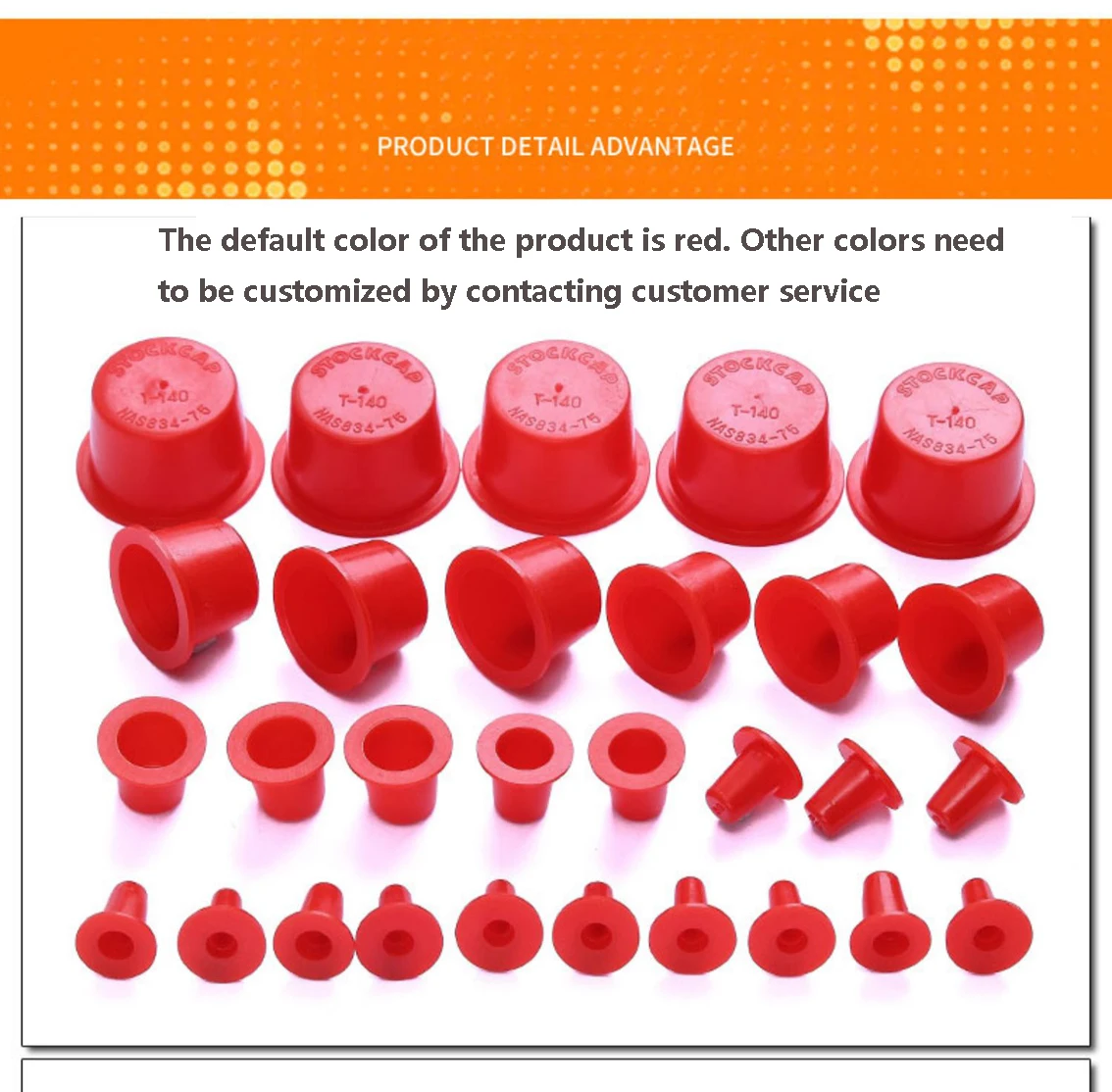 T185-T365 plástico vermelho plug mocap cônico interno buraco plug tampão de poeira rosca interna protetor de vidro redondo plugue da tubulação