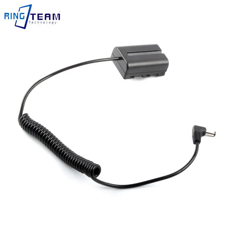 5.5*2.1mm/5.5*2.5mm 외부 전원 코일 케이블 NP-FM500H 커플러 - 소니 DSLR A200 A300 A450 A580 850 560용 안정적인 전원