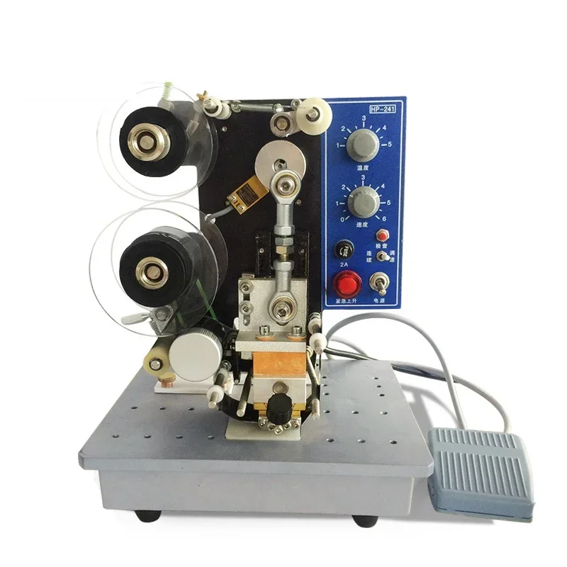 220V NEW Electric Ribbon Coding Machine HP-241B Electric Ribbon Coder Printing Production Date Ink Digital ImitationInkjet Codin
