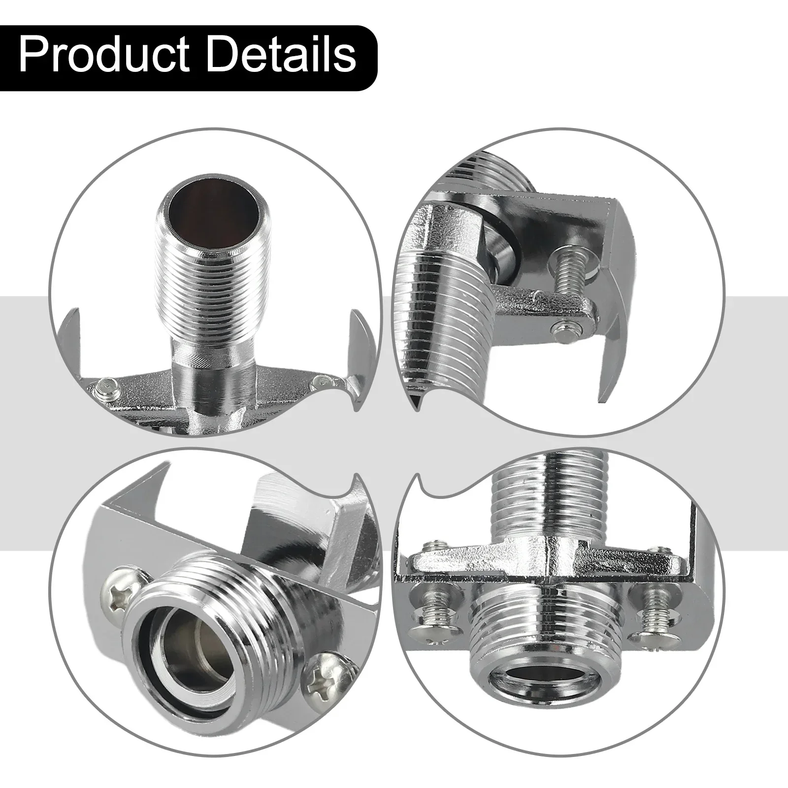 1pcs 40 Degree Adjustable  Wall Mounted Faucet Angled Curved Foot Eccentric Screw Corner Tap Adapter Shower Conversion Foot