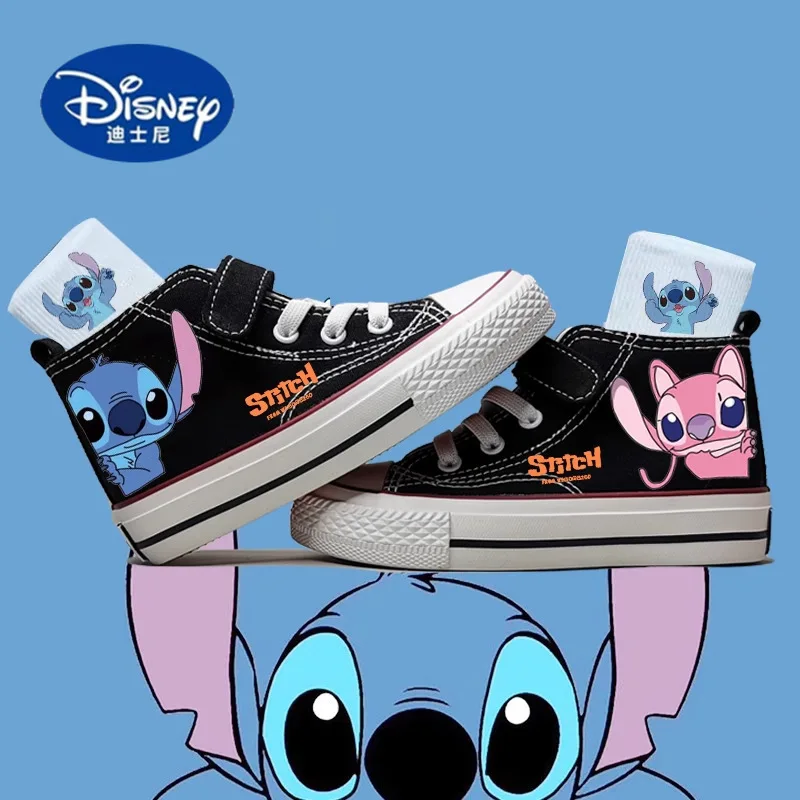 Sepatu Kanvas Anak Disney A115 Koleksi Musim Gugur/Musim Dingin 2025 |   Sepatu Trendi Baru untuk Anak Laki-Laki dan Perempuan, Model Kasual dengan Tali