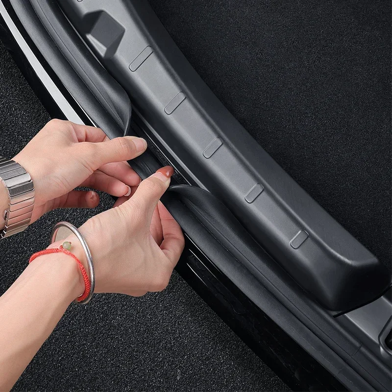 For Tesla New Model 3 Highland ABS Plastic Car Trunk Door Guard Strips Sill Plate Protector Rear Bumper Guard Cover Strip