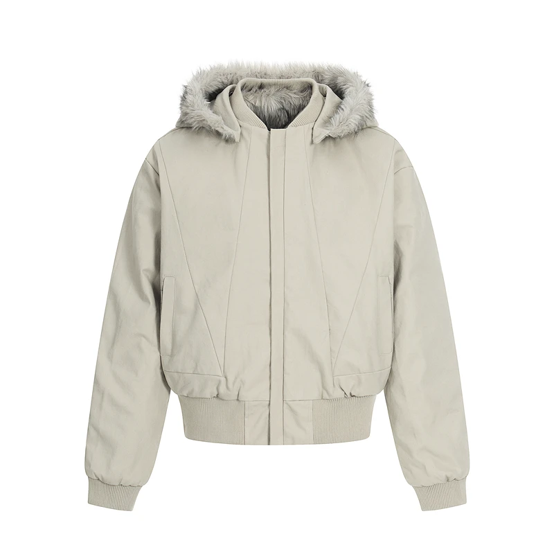 

Американское ретро-пальто из утолщенного хлопка Cleanfit Heavyweight Deconstructed, молодежное, повседневное, с длинными рукавами, укороченное