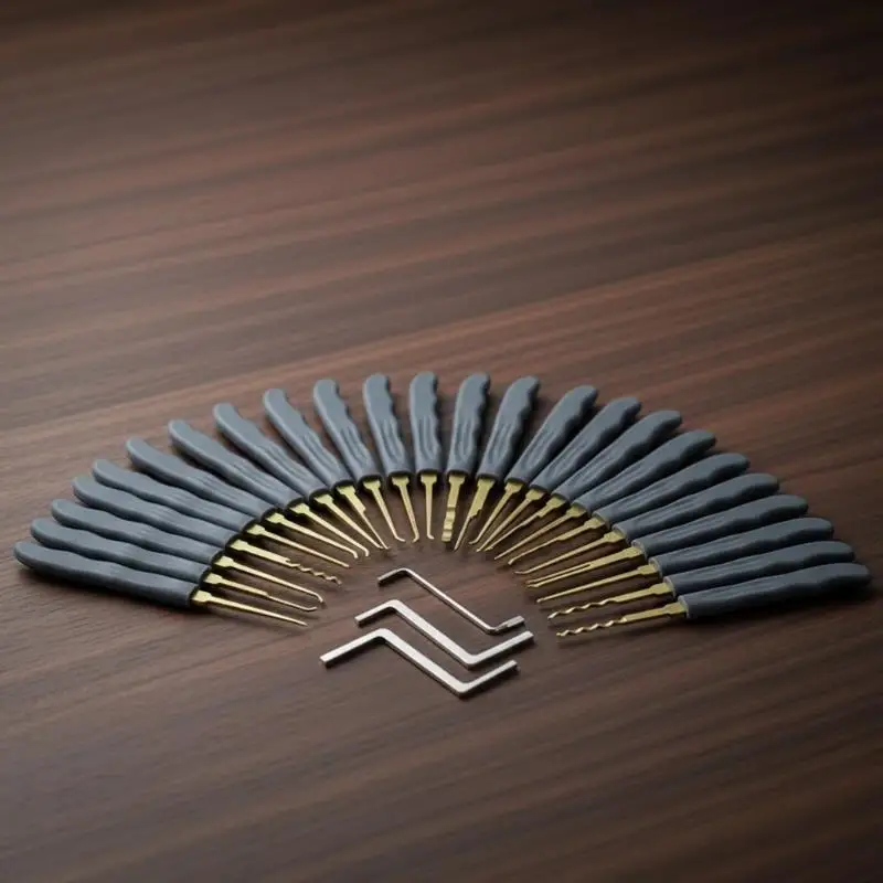 24PCS Car and Home Lock Picks Kit Complete  Tool Combo for Beginners Professional Auto Unlock Training Set