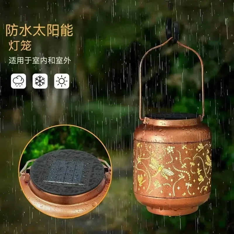 Solar Bionic Animal Garden Dragonfly Butterfly Hummingbird Projection Lantern Outdoor Waterproof Solar Lighting