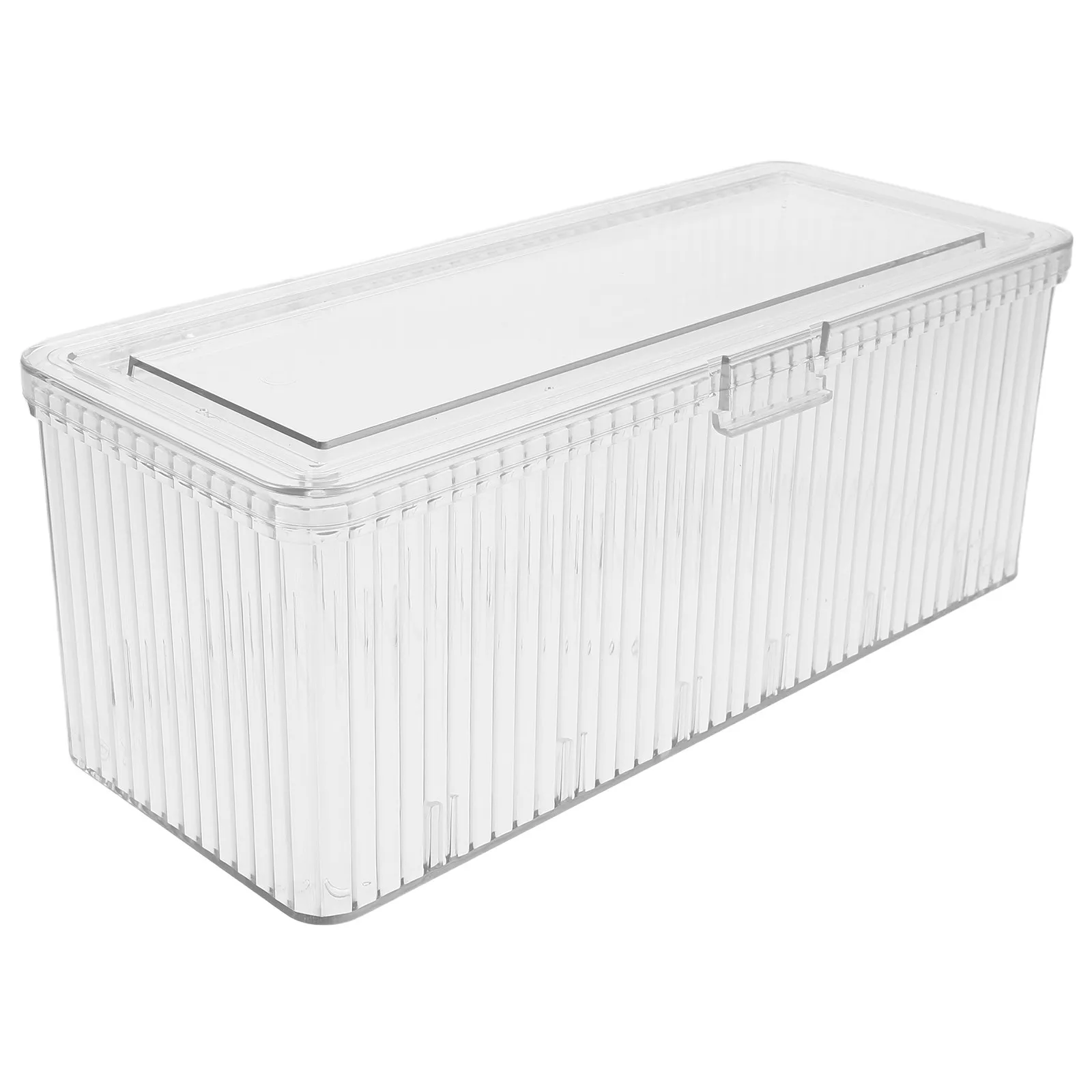 

Acrylic Clear Jewelry Storage Box Rectangular Portable Organizer Case for Rings Earrings Necklaces Travel Women Girls