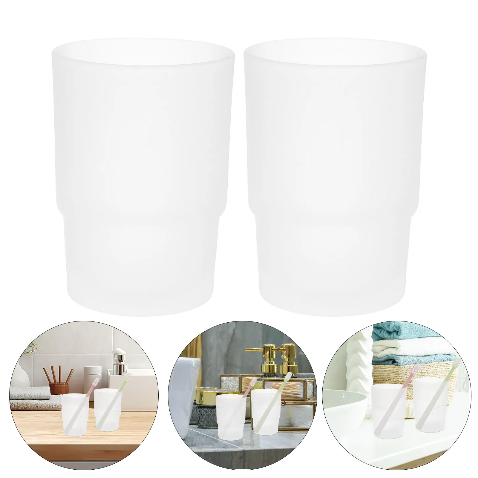 

Набор из 2 прозрачных стеклянных стаканов для зубных щеток и пасты, аксессуары для ванной комнаты, современный элегантный дизайн