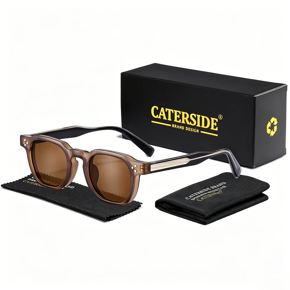 CATERSIDE Neue Vintage Herren-Sonnenbrille Hochwertige Quadratische Sonnenbrille Damen Outdoor Reise Strand Sommer Mode-Brille UV400 – Detail 20