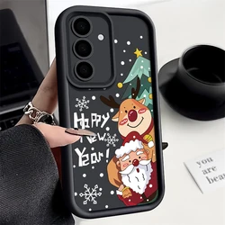 Christmas Santa Claus Case For Samsung Galaxy S24 Ultra FE S23 Plus A15 A14 A34 A35 A55 A54 A52 A53 5G Soft Silicone Phone Cover