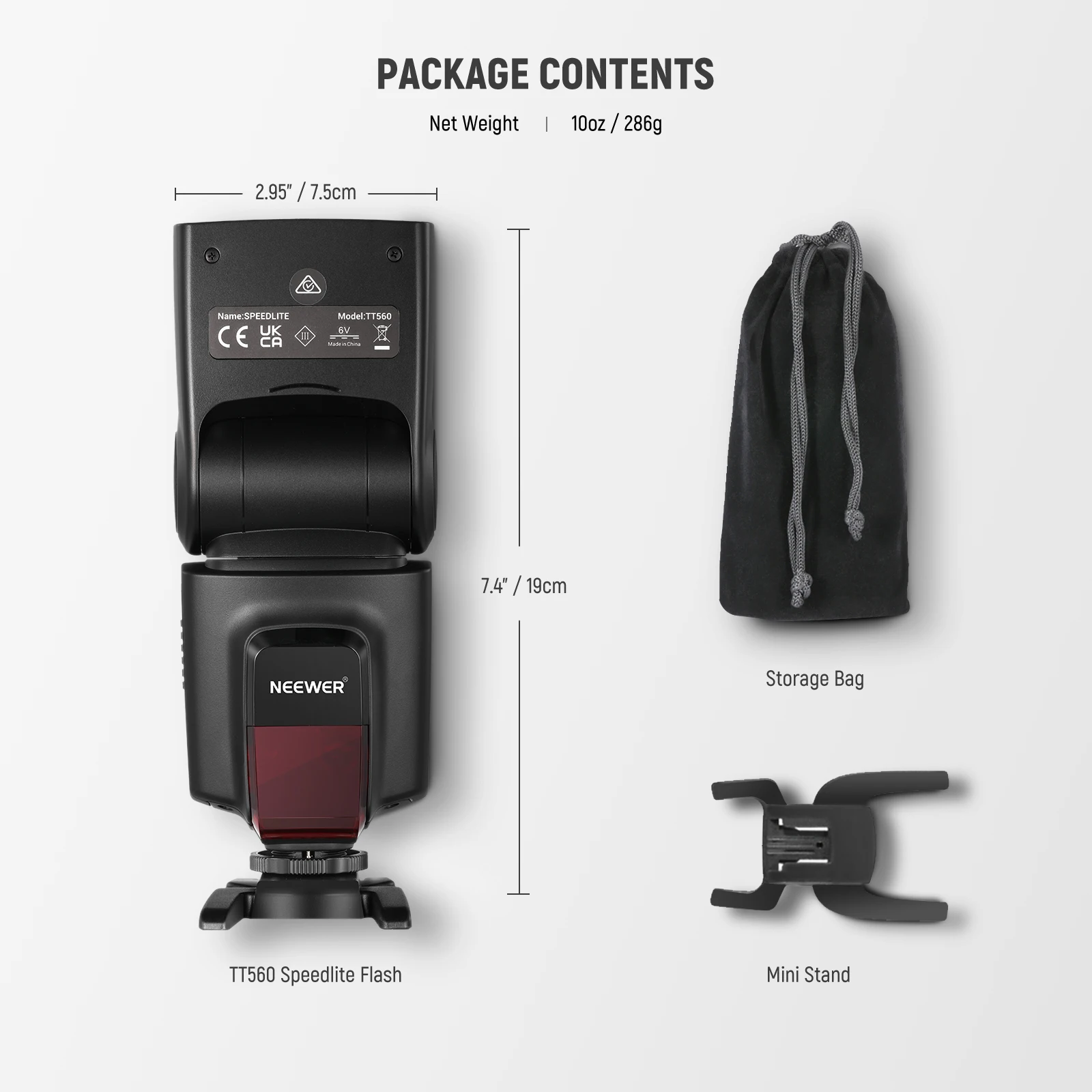 Neuer Neewer TT560 Blitz Speedlite Digitalkamera Blitzgerät für Sony Nikon Canon Panasonic Olympus Pentax und andere DSLR-Kameras – Detail 6
