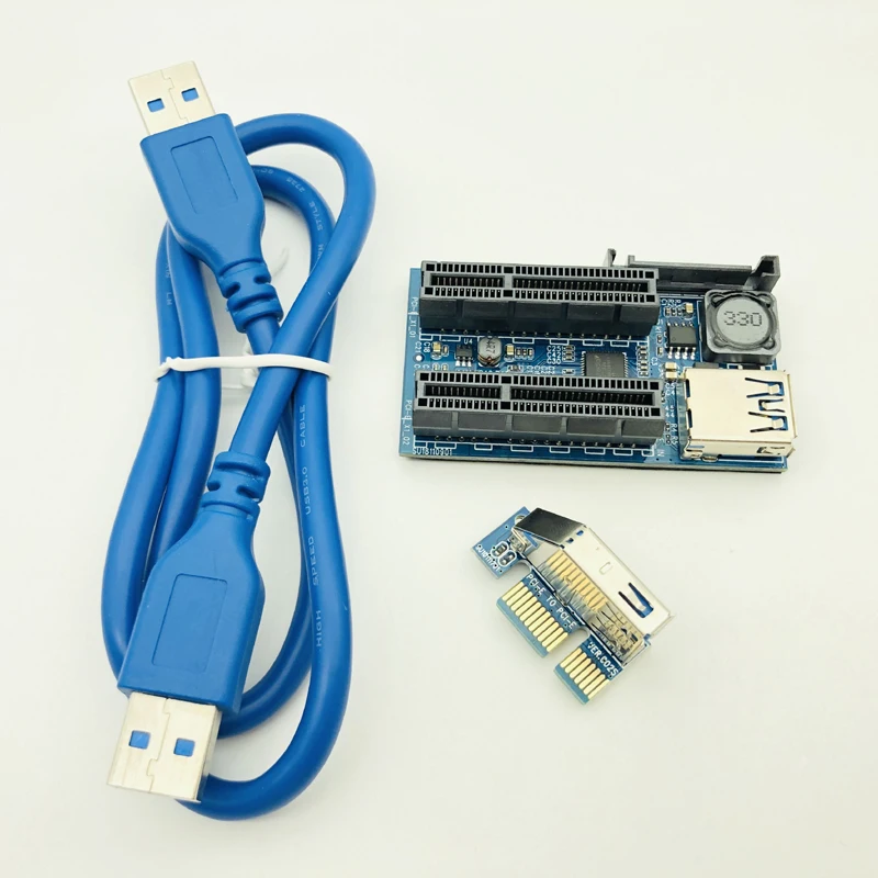 NEW Add On Card PCI Express USB 3.0 Adapter Raiser PC Components Extender PCIE Riser PCI-E Card Riser PCI E Riser for Video Card