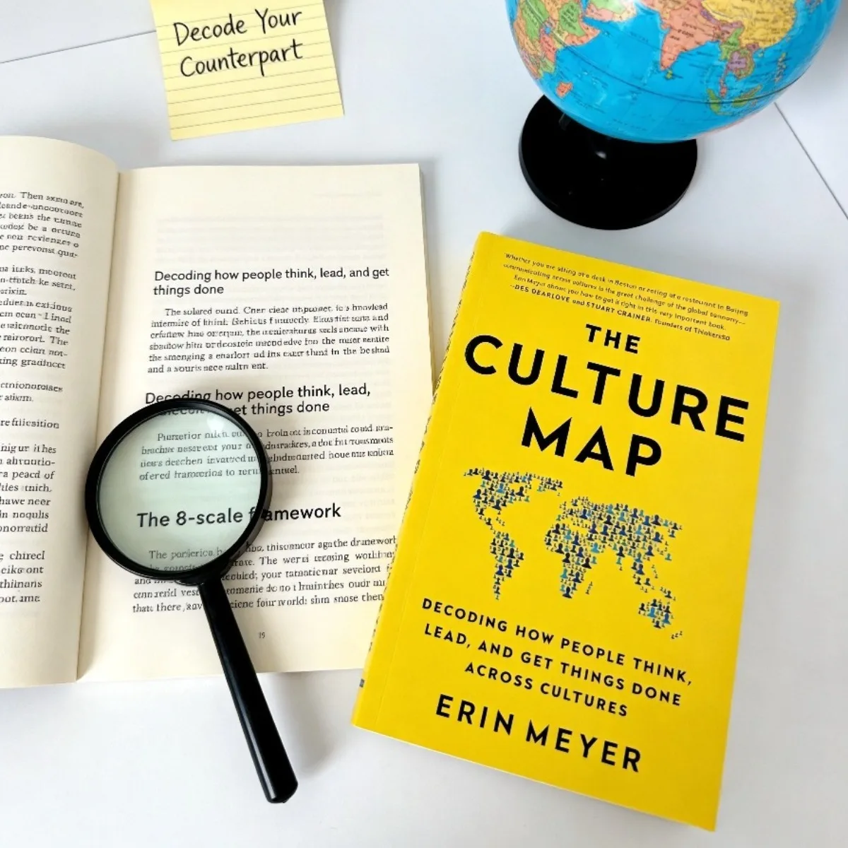 El mapa de la cultura de Erin Meyer |   Decodificando el pensamiento intercultural, la leadership y la productividad |   Libro de Comunicación Empresarial