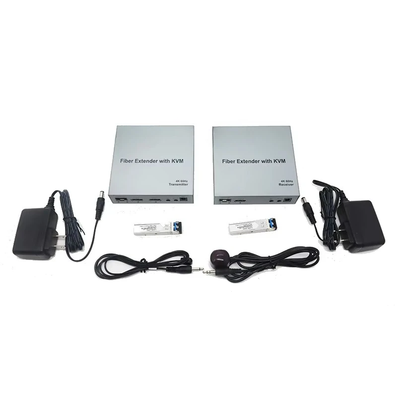 V2.0 For HDTV Fiber Extender 4K/60Hz KVM Support Metal 272g X 2 O & Video Accessories 20KM