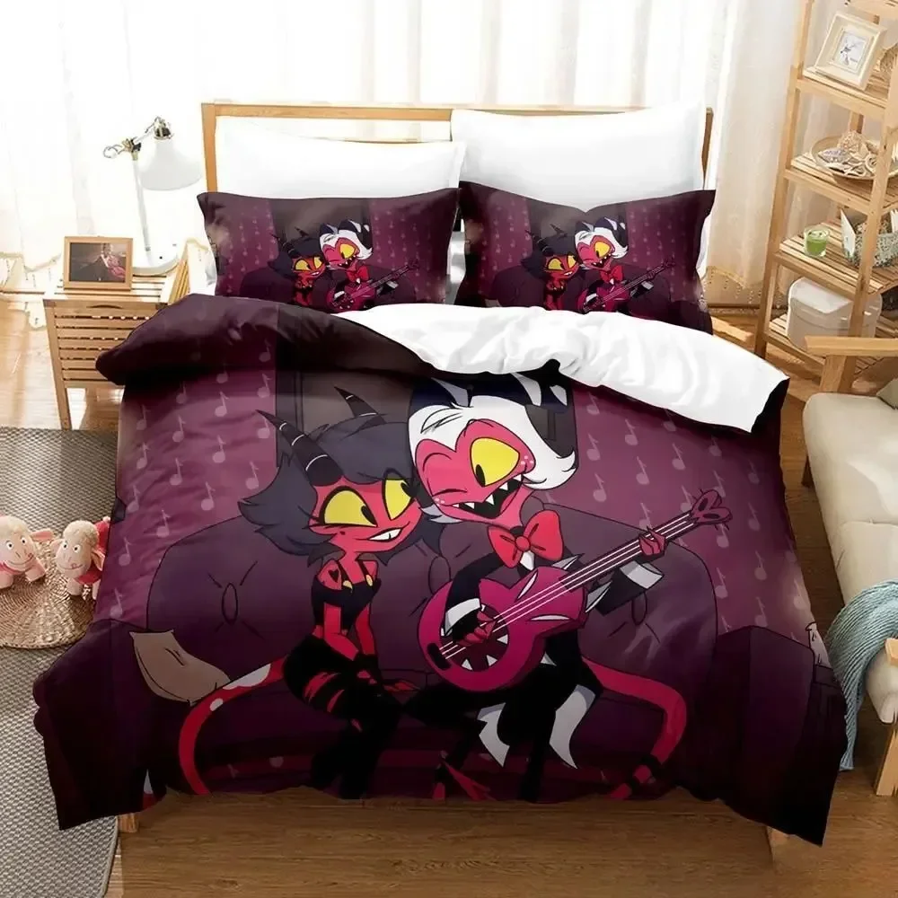 

3D Print Anime Moxxie Boss Printed Bed Set Duvet Cover Pillowcase Bedding Set Bed Linen Sheet Quilt Cover Full Queen King Size
