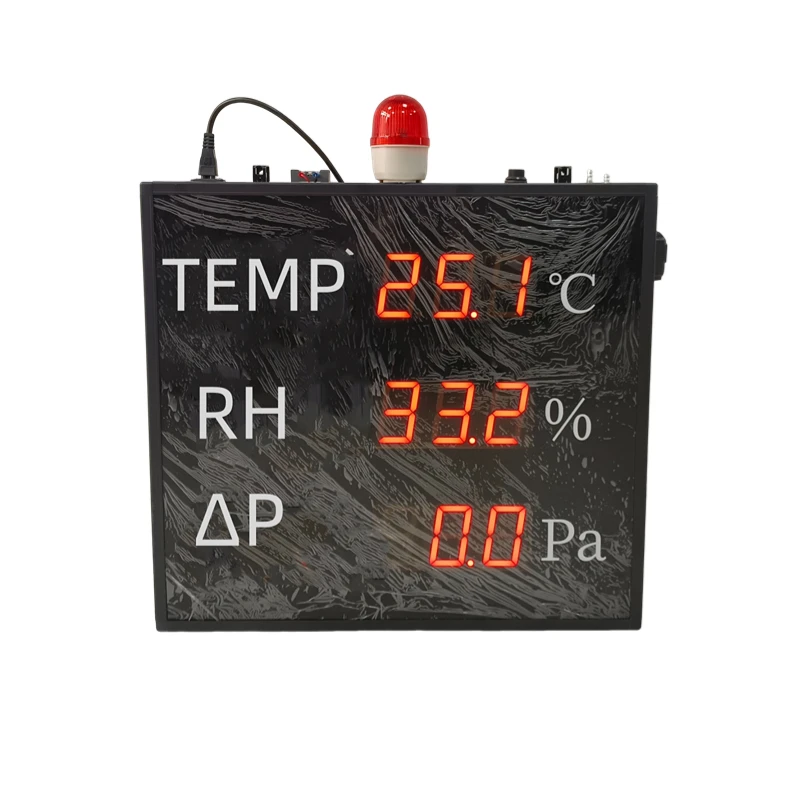 Durable Right Angle Temp Humidity Pressure Difference Alarm Sensor Precision Manufacturing Petrochemical Industry Graphic OLED