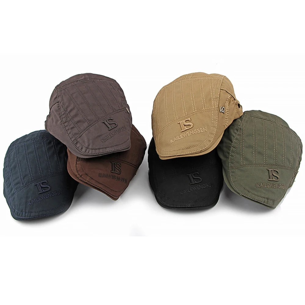 

HT4357 Berets Spring Summer Autumn Caps for Men Women Vintage Artist Painter Beret Hat Male Female Ivy Flat Cap Cotton Beret Cap