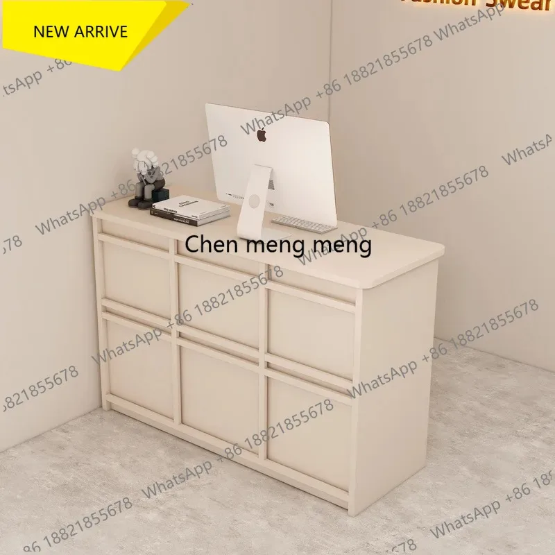 

G153 Checkstand Counter Reception Desks Front Desk Pulpit Modern Reception Desks Simple Artificial Board Furniture