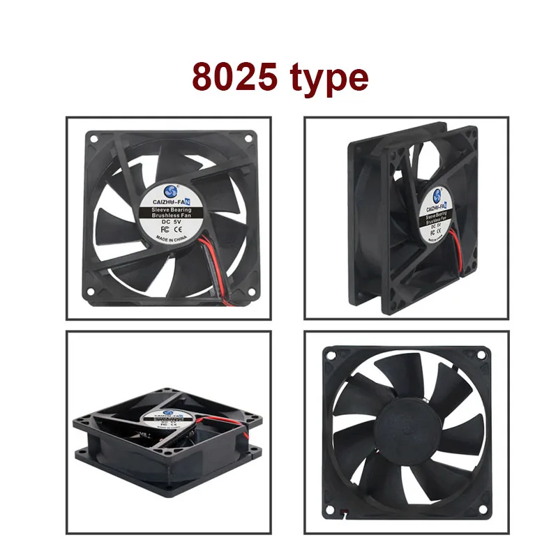 8 سنتيمتر 8010 8025 تيار مستمر 5 فولت 12 فولت 24 فولت xh-2.54 2pin كم تحمل فرش مروحة التبريد 80 مللي متر x 25 مللي متر المبرد المبرد #3