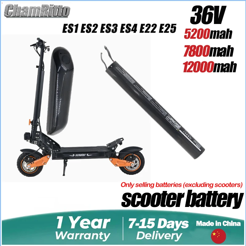 

36V Original Xi-ao-Mi Scooter Battery ES1 ES2 ES3 ES4 E22 E25 5200mAh 7800mah 12800mah Electric Scooter Internal lithium Battery