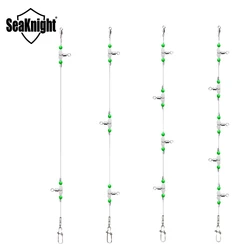 2024 SeaKnight Stainless Steel Fishing Connector 5bag/1set Luminous Fishing Line Fishing Group Fishing Line Set Sea Fishing Snap