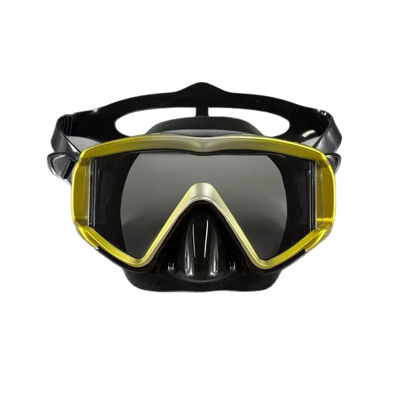 Large-Frame Diving Mask with Three-Way Mirror, Anti-Fog Swimming Goggles with Nose Protection, Adult Resin High-Definition Trans