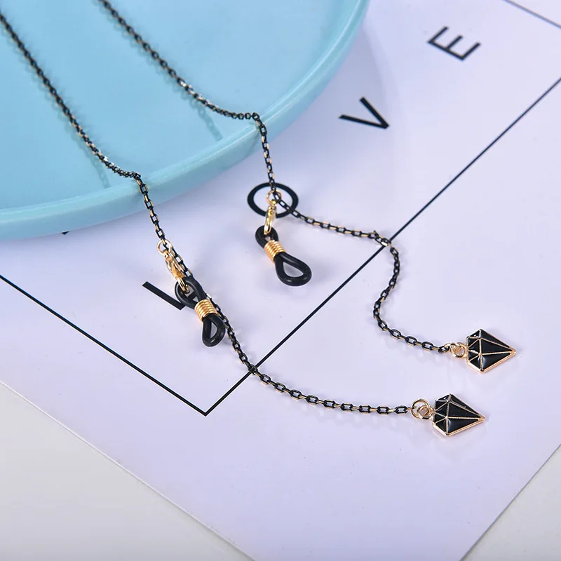 Fashion Women\'s Glasses Chain Anti-lost Black Sunglasses Lanyard Mask Strap Holder Neck Cord Hang On Neck Eyewear Accessoire