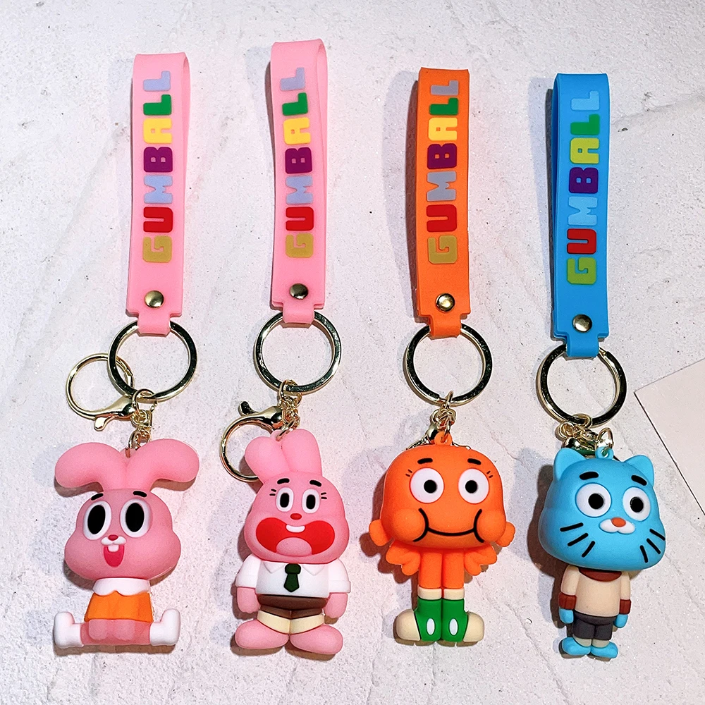 Wholesale Cartoon Game Action The Amazing World of Gumball keychain Doll Model Toy The Amazing World of Gumball keychain