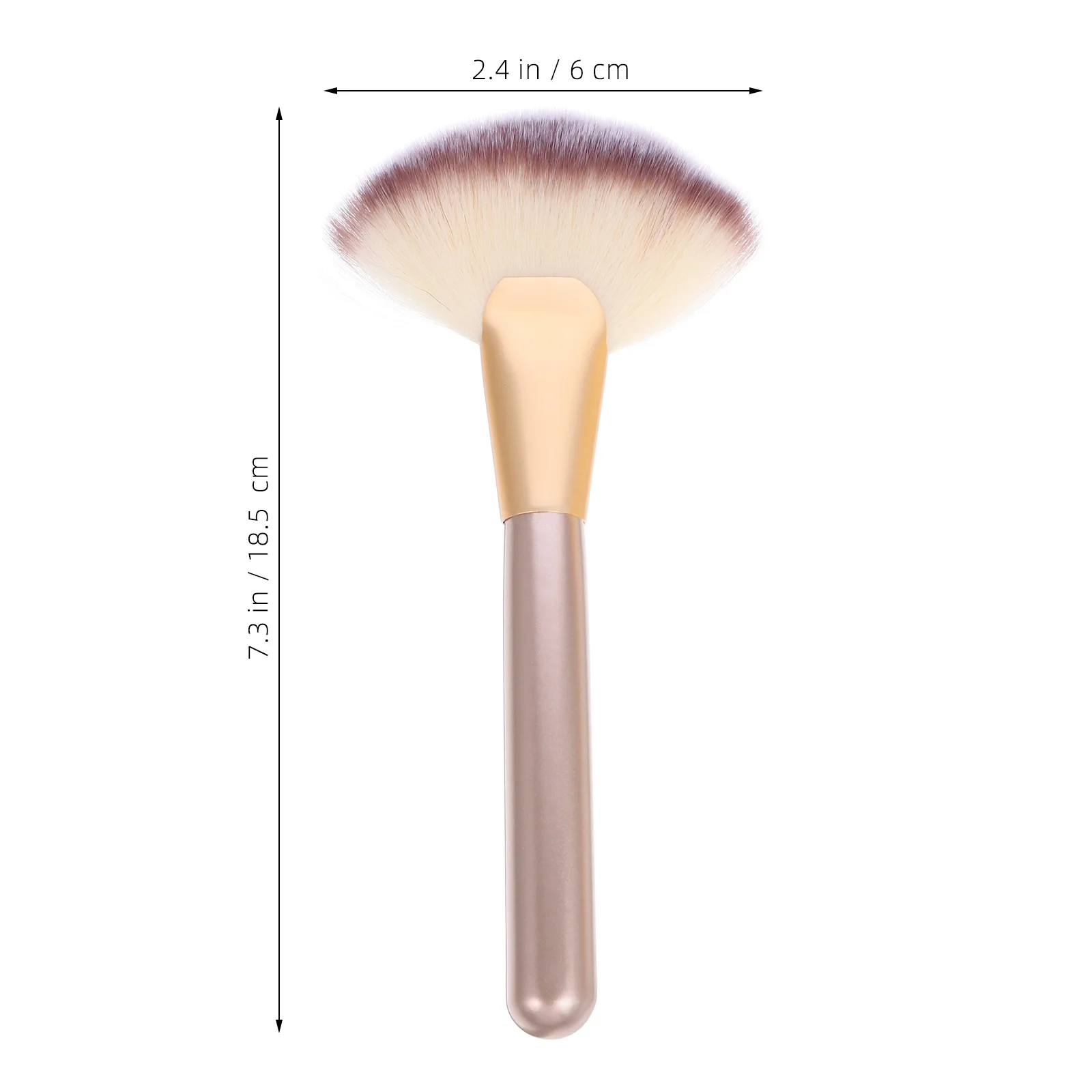 

1 set Makeup Set Large Fan Blush Powder Highlighter Nylon Bristles Brush Wooden H Cosmetics Facial Tools