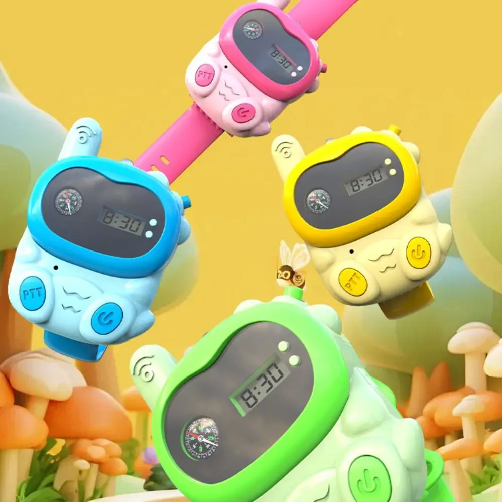 Interfono de Radio para niños, Mini walkie-talkie de dibujos animados sin radiación, Walkie-talkie portátil para niños con luces LED