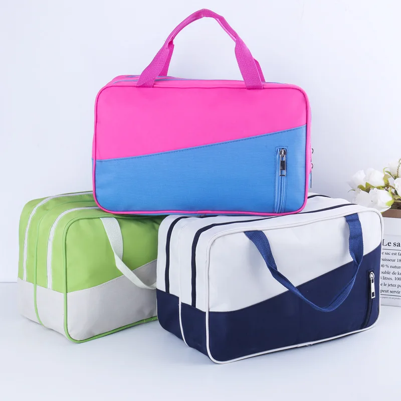 Oxford borsa cosmetica da viaggio di grande capacità separazione bagnata a secco custodia per trucco portatile da donna borsa impermeabile per