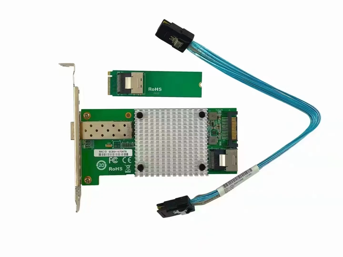 

Ethernet 82599-SFP+ M2 m.2 to 10G 10G 10G Ethernet card 10G to desktop Ethernet card Intel Intel82599 chip