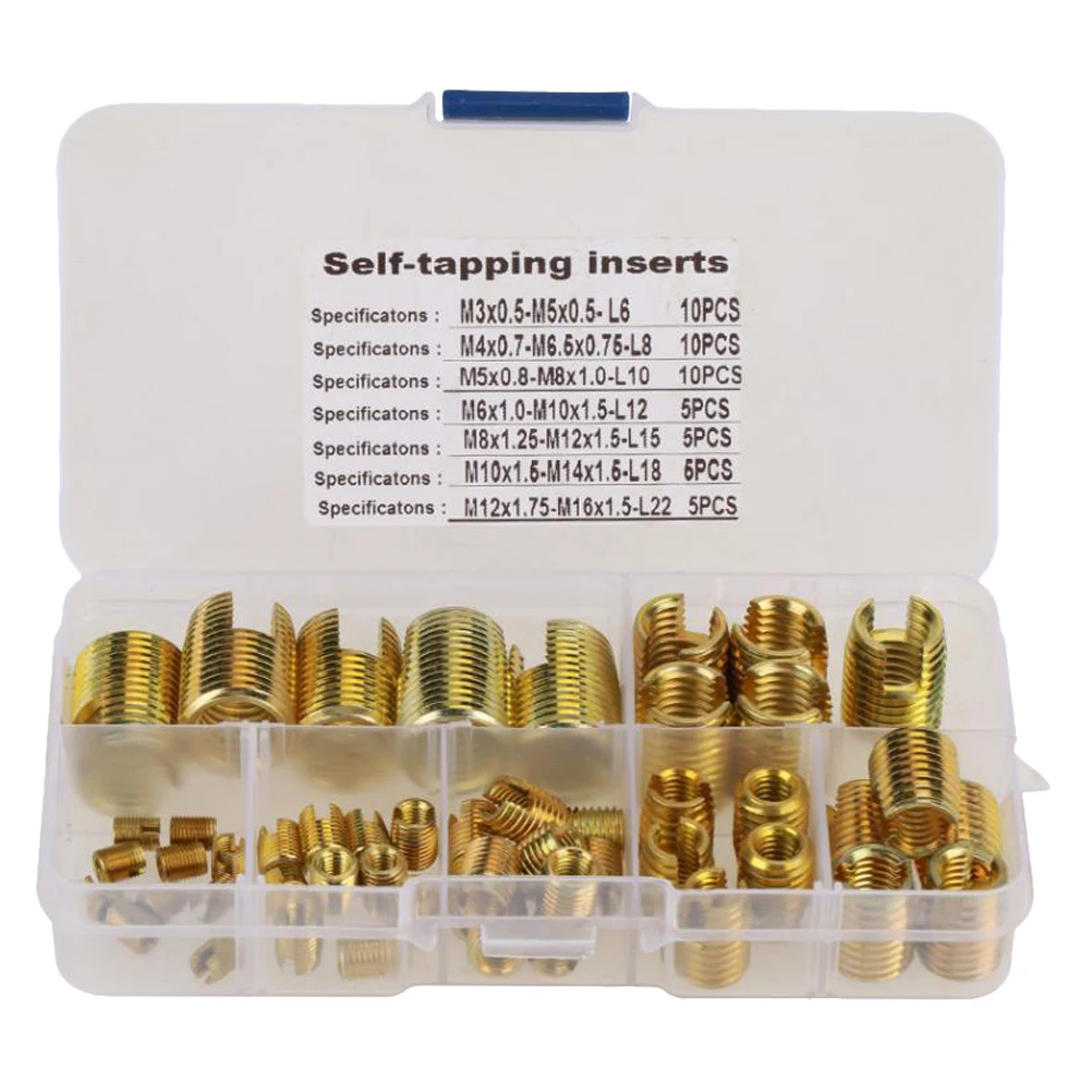 

50 Pcs to Carbon Steel Thread Repair Tools Screw Parts Automotive Rail Shipbuilding Machinery Electronics Strong