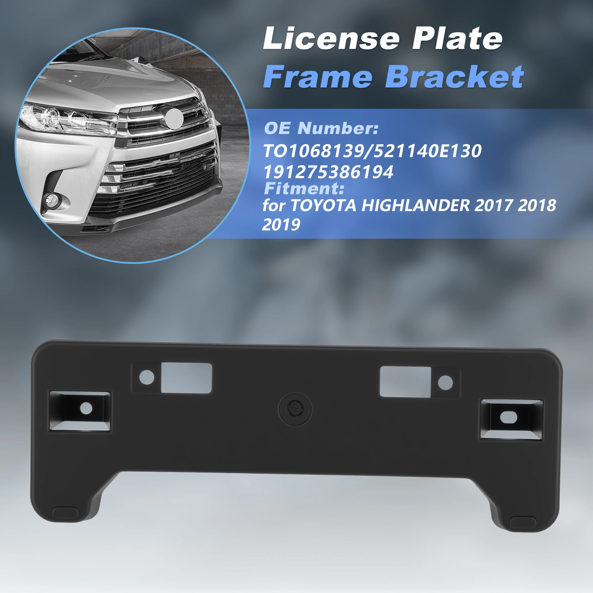 uxcell-front-bumper-license-plate-for-toyota-highlander-2017-2019-to1068139-521140e130